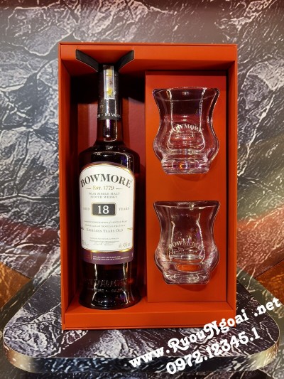 Rượu Bowmore 18YO - Hộp Quà 2021